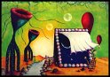 Berauschende Einladung zum Träumen; Gouache und Aquarellstifte auf Aquarellpapier;
70 x 100 cm